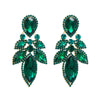 Wholesale Women's Alloy Geometric Glass Diamond Earrings Super Flash Fashion Highend Party Style