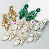 Wholesale Women's Alloy Geometric Glass Diamond Earrings Super Flash Fashion Highend Party Style