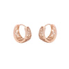Wholesale Women's Alloy Geometric Hollow Flower Electroplated Earrings