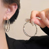 Wholesale Women's Alloy Geometric Hoop Earrings With 925 Silver Needle And Electroplating