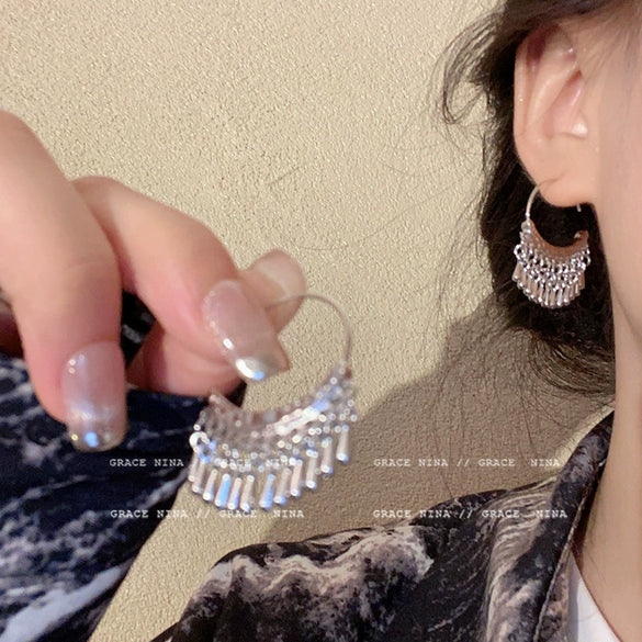 Wholesale Women's Alloy Geometric Hoop Earrings With 925 Silver Needle And Electroplating