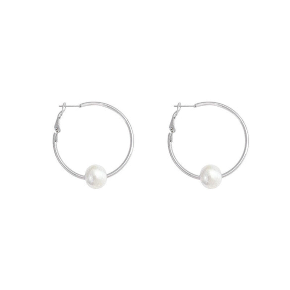 Wholesale Women's Alloy Geometric Hoop Earrings With 925 Silver Needle And Electroplating