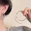 Wholesale Women's Alloy Geometric Hoop Earrings With 925 Silver Needle And Electroplating