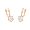 Wholesale Women's Alloy Geometric Inlaid Zircon Electroplated Elegant Ear Buckle Earrings