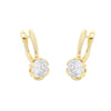 Wholesale Women's Alloy Geometric Inlaid Zircon Electroplated Elegant Ear Buckle Earrings