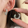 Wholesale Women's Alloy Geometric Irregular C Word Earrings With Electroplating Design