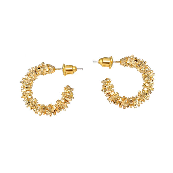 Wholesale Women's Alloy Geometric Irregular C Word Earrings With Electroplating Design