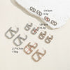 Wholesale Women's Alloy Geometric Letter V Inlaid Rhinestone Stud Earrings