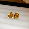 Wholesale Women's Alloy Geometric Maillard Style Earrings With Silver Needle And Electroplating