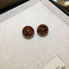 Wholesale Women's Alloy Geometric Maillard Style Earrings With Silver Needle And Electroplating