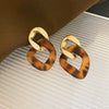Wholesale Women's Alloy Geometric Maillard Style Earrings With Silver Needle And Electroplating