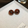 Wholesale Women's Alloy Geometric Maillard Style Earrings With Silver Needle And Electroplating