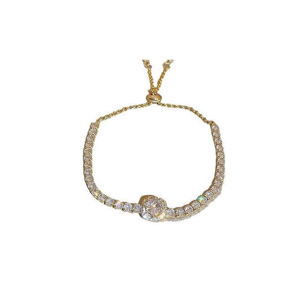 Wholesale Women's Alloy Geometric Microinlay Bracelet
