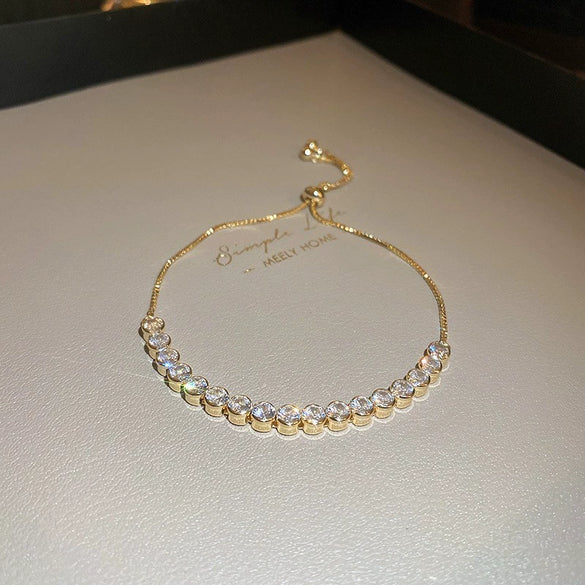 Wholesale Women's Alloy Geometric Microinlay Bracelet