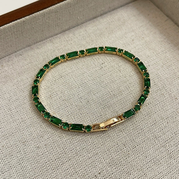 Wholesale Women's Alloy Geometric Microinlay Bracelet