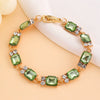 Wholesale Women's Alloy Geometric Multicolor Crystal Zircon Bracelet Set With Gemstones