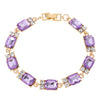 Wholesale Women's Alloy Geometric Multicolor Crystal Zircon Bracelet Set With Gemstones