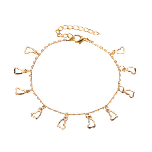 Wholesale Women's Alloy Geometric Multilayer Chain Anklet Foot Accessories