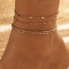 Wholesale Women's Alloy Geometric Multilayer Chain Anklet Foot Accessories