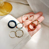 Wholesale Women's Alloy Geometric Multipiece Ring Set With Electroplating Design