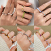 Wholesale Women's Alloy Geometric Multipiece Ring Set With Electroplating Design