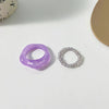 Wholesale Women's Alloy Geometric Multipiece Ring Set With Electroplating Design