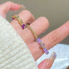 Wholesale Women's Alloy Geometric Multipiece Ring Set With Electroplating Design