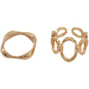 Wholesale Women's Alloy Geometric Open Ring Twopiece Set With Electroplating
