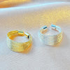 Wholesale Women's Alloy Geometric Open Ring With Electroplating Light Luxury Multilayer Design