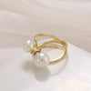 Wholesale Women's Alloy Geometric Pearl Brooch And Scarf Buckle With Electroplating