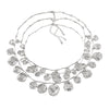 Wholesale Women's Alloy Geometric Round Pendant Necklace With Diamond Design And Snake Bone Chain Retro Cold Style