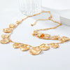 Wholesale Women's Alloy Geometric Round Pendant Necklace With Diamond Design And Snake Bone Chain Retro Cold Style
