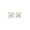 Wholesale Women's Alloy Geometric Simple Style Electroplated Fourclaw Single Zircon Earring Ear Bone Nail
