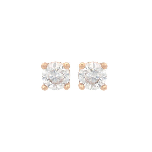 Wholesale Women's Alloy Geometric Simple Style Electroplated Fourclaw Single Zircon Earring Ear Bone Nail