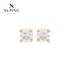 Wholesale Women's Alloy Geometric Simple Style Electroplated Fourclaw Single Zircon Earring Ear Bone Nail