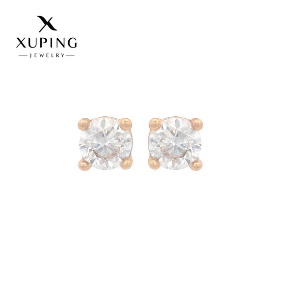Wholesale Women's Alloy Geometric Simple Style Electroplated Fourclaw Single Zircon Earring Ear Bone Nail