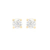 Wholesale Women's Alloy Geometric Simple Style Electroplated Fourclaw Single Zircon Earring Ear Bone Nail