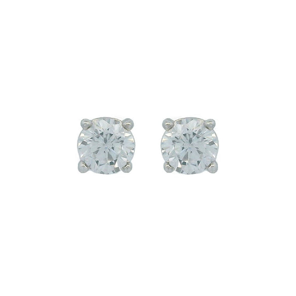 Wholesale Women's Alloy Geometric Simple Style Electroplated Fourclaw Single Zircon Earring Ear Bone Nail