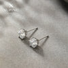 Wholesale Women's Alloy Geometric Sixclaw Inlaid Zircon Earrings With Electroplating And Minimalist Design