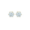 Wholesale Women's Alloy Geometric Sixclaw Inlaid Zircon Earrings With Electroplating And Minimalist Design