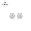 Wholesale Women's Alloy Geometric Sixclaw Inlaid Zircon Earrings With Electroplating And Minimalist Design