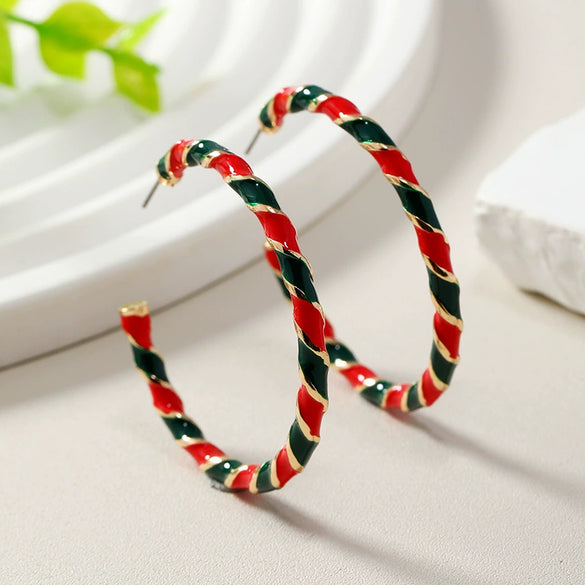 Wholesale Women's Alloy Geometric Spiral U Shape Minimalist Environmentally Friendly Earrings