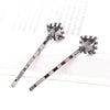 Wholesale Women's Alloy Geometric Square Round Clip Hair Accessories With Electroplating Process