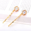 Wholesale Women's Alloy Geometric Square Round Clip Hair Accessories With Electroplating Process