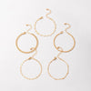 Wholesale Women's Alloy Geometric Star Chain Five Layer Electroplated Simple Back Word Bracelet Set