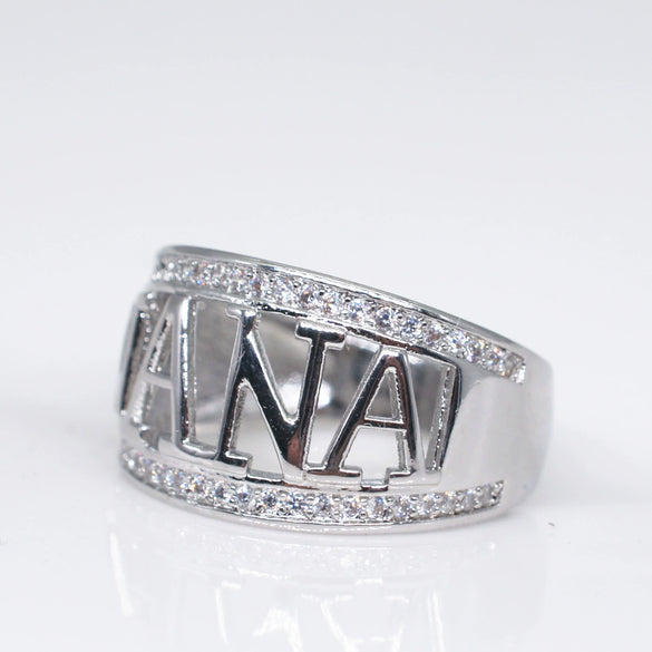 Wholesale Women's Alloy Geometric Style Diamond Ring Electroplated