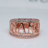 Wholesale Women's Alloy Geometric Style Diamond Ring Electroplated
