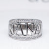 Wholesale Women's Alloy Geometric Style Diamond Ring Electroplated