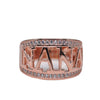Wholesale Women's Alloy Geometric Style Diamond Ring Electroplated
