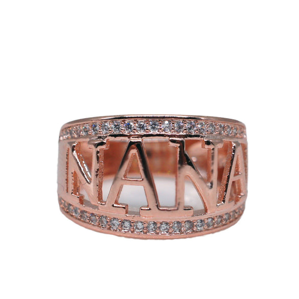 Wholesale Women's Alloy Geometric Style Diamond Ring Electroplated